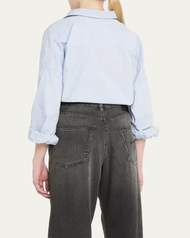 R13 Oxford Oversized Pin-Stripe Shirt | Thumbnail 3