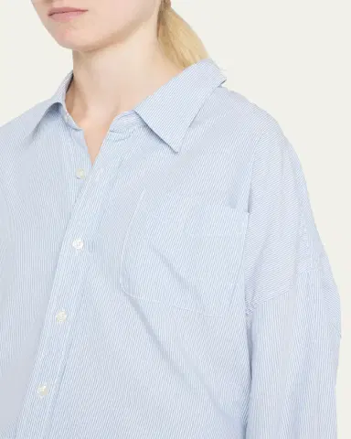 R13 Oxford Oversized Pin-Stripe Shirt | Thumbnail 5