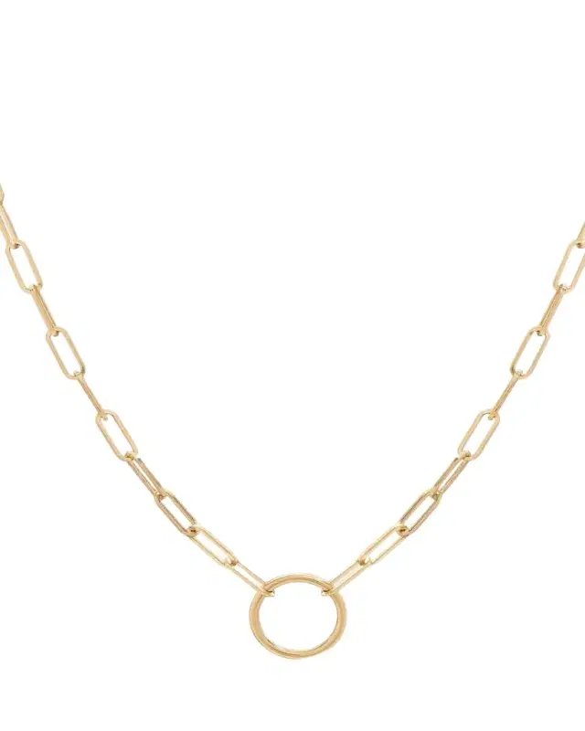 L. Klein 18K Gold Paperclip Chain Necklace