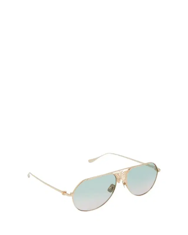 Anna-Karin Karlsson Miss Rosell 2 Butterfly Titanium Aviator Sunglasses