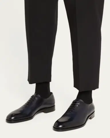 Ferragamo Men's Angiolo Wholecut Leather Oxfords | Thumbnail 2