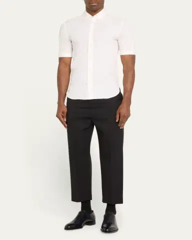 Ferragamo Men's Angiolo Wholecut Leather Oxfords | Thumbnail 3
