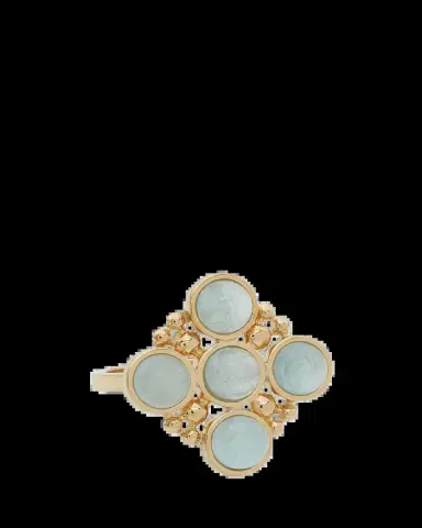 L. Klein 18k Gold Bubbles Aquamarine Ring | Thumbnail 2