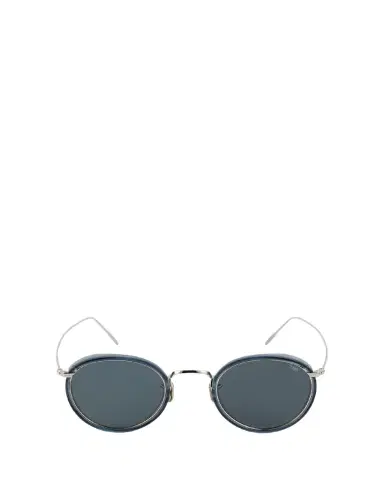 Eyevan Men's 717E Round Acetate-Wrapped Metal Sunglasses | Thumbnail 1