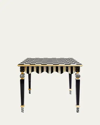 MacKenzie-Childs Courtly Check & Stripe Game Table | Thumbnail 2 MacKenzie-Childs Courtly Check & Stripe Game Table | Thumbnail 2