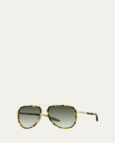 BARTON PERREIRA Cani Titanium Aviator Sunglasses | Thumbnail 2 BARTON PERREIRA Cani Titanium Aviator Sunglasses | Thumbnail 2