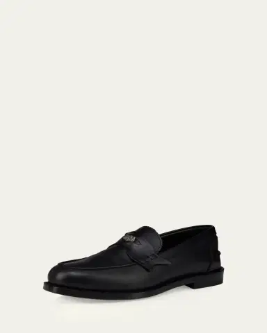 Christian Louboutin x Jaden Smith Men's Plato Leather Red-Sole Penny Loafers | Thumbnail 2