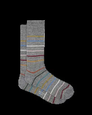 Paul Smith Men's Block Signature Stripe Crew Socks | Thumbnail 2