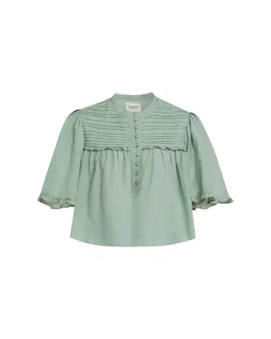 Etoile Isabel Marant Douna Pleated-Bib Voile Blouse | Thumbnail 1
