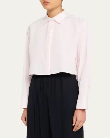 A.L.C. Maude Cropped Cotton Poplin Top | Thumbnail 4 A.L.C. Maude Cropped Cotton Poplin Top | Thumbnail 4