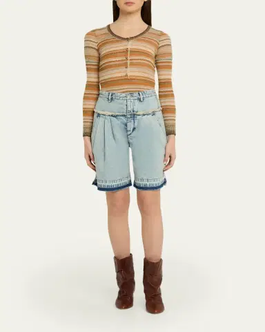 Etoile Isabel Marant Frederica Striped Linen-Blend Top | Thumbnail 2 Etoile Isabel Marant Frederica Striped Linen-Blend Top | Thumbnail 2