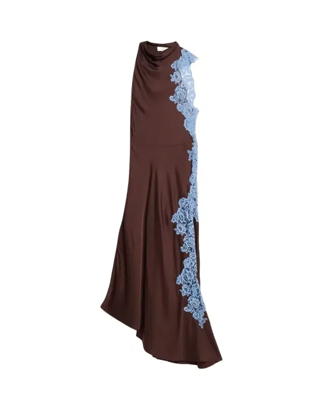 A.L.C. Josephine Satin and Lace Maxi Dress