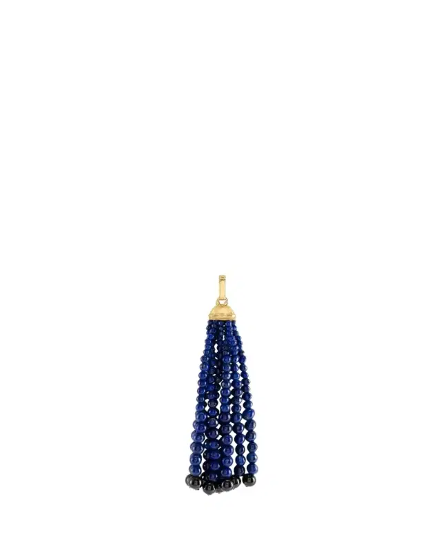 Anabel Aram Jewelry Forza Tassel Pendant with Lapis and Black Onyx