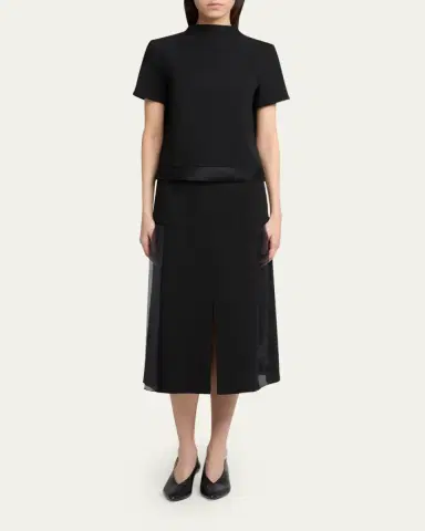 Jil Sander Textured Wool Back-Cutout Crewneck Sweater | Thumbnail 2