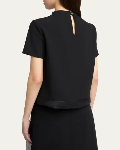 Jil Sander Textured Wool Back-Cutout Crewneck Sweater | Thumbnail 3