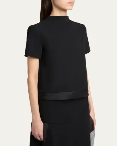 Jil Sander Textured Wool Back-Cutout Crewneck Sweater | Thumbnail 4