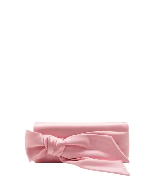 Carolina Herrera Karlita Satin Bow-Front Clutch Bag