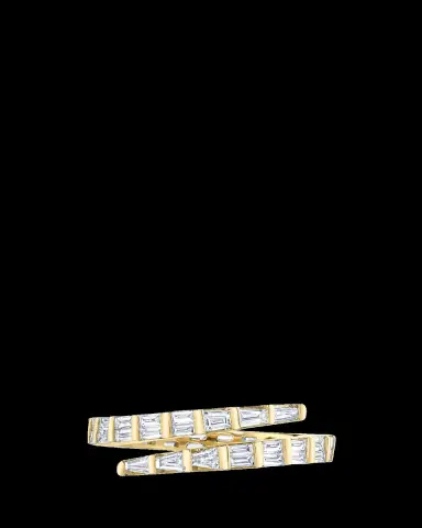 Anita Ko 18K Yellow GoldTwo Row Baguette Diamond Coil Ring | Thumbnail 2