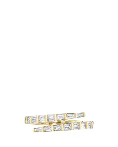 Anita Ko 18K Yellow GoldTwo Row Baguette Diamond Coil Ring | Thumbnail 1