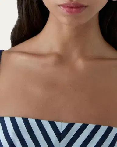 Carolina Herrera Sleeveless Striped Gathered-Waist Midi Dress | Thumbnail 4 Carolina Herrera Sleeveless Striped Gathered-Waist Midi Dress | Thumbnail 4