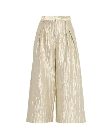 Rosie Assoulin Wide-Leg Metallic Double-Pleat Pants | Thumbnail 1 Rosie Assoulin Wide-Leg Metallic Double-Pleat Pants | Thumbnail 1