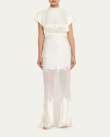 Saloni Fabienne Silk Long Dress | Thumbnail 2