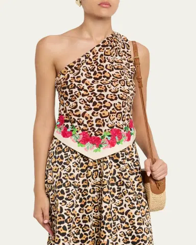 Saloni Madeline Printed One-Shoulder Top | Thumbnail 4 Saloni Madeline Printed One-Shoulder Top | Thumbnail 4