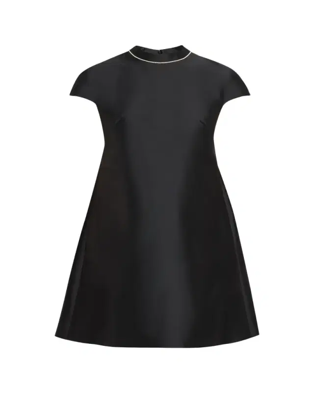Atelier Prabal Gurung Pearly-Trim Cap Sleeve Mini Dress