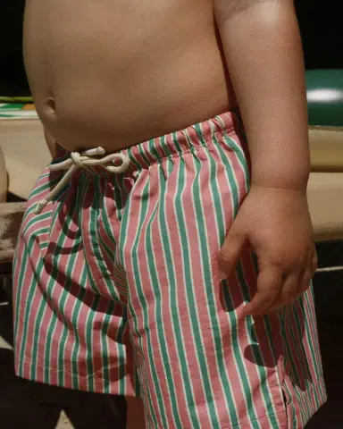 Konges Slojd Boy's Asnou Striped Swim Shorts, Size 18M-10 | Thumbnail 2