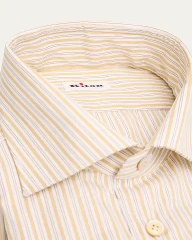 Kiton Men's Multi-Stripe Cotton Dress Shirt | Thumbnail 2
