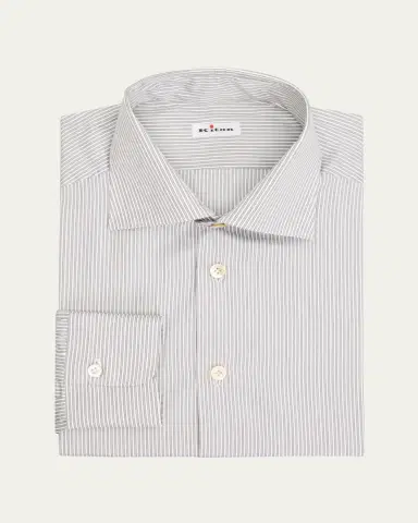 Kiton Men's Multi-Stripe Cotton Dress Shirt | Thumbnail 3