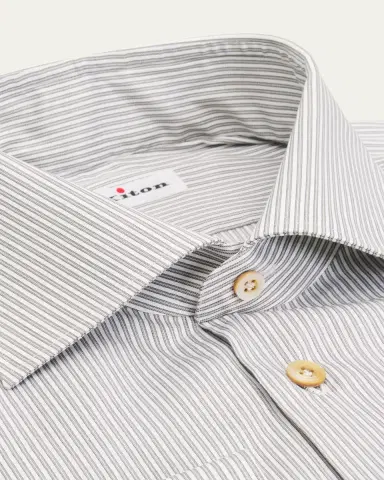 Kiton Men's Multi-Stripe Cotton Dress Shirt | Thumbnail 4