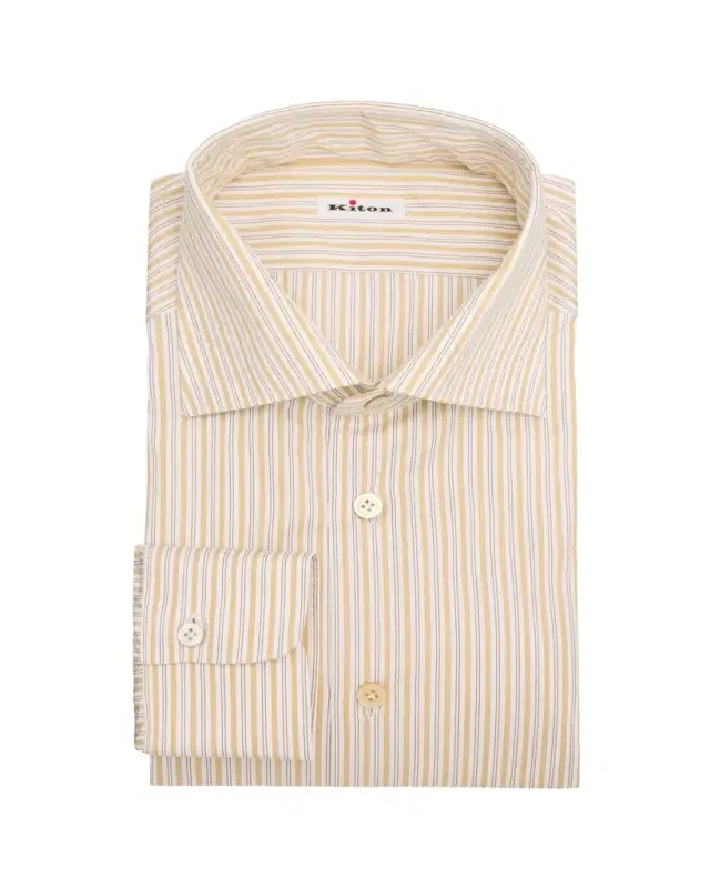 Kiton Men's Multi-Stripe Cotton Dress Shirt