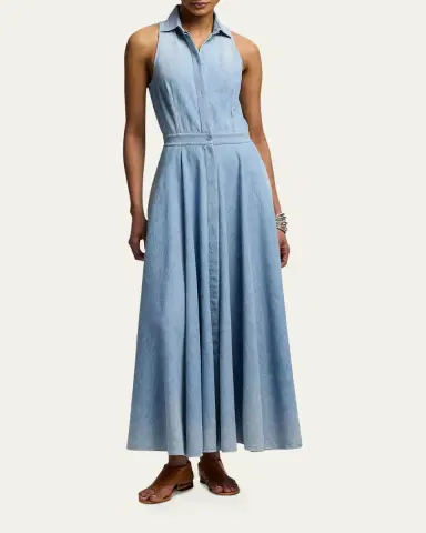 Ralph Lauren Collection Peyten Cotton Denim Day Dress | Thumbnail 2
