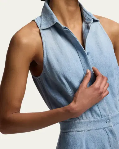 Ralph Lauren Collection Peyten Cotton Denim Day Dress | Thumbnail 5