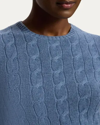 Ralph Lauren Collection Cable-Knit Cashmere Cropped Sweater | Thumbnail 5