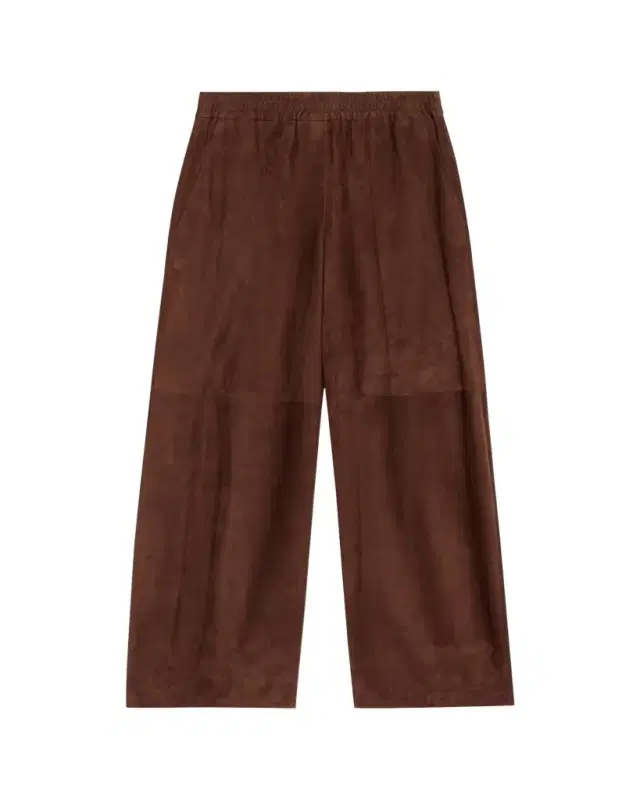 Brunello Cucinelli Suede Wide-Leg Pull-On Pants