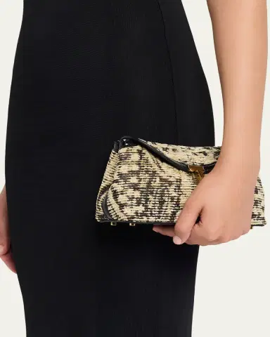 TOTEME T-Lock Mini Paisley Clutch | Thumbnail 2 TOTEME T-Lock Mini Paisley Clutch | Thumbnail 2