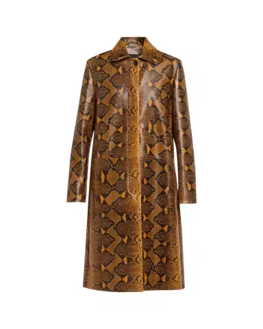 Proenza Schouler Leticia Python-Printed Leather Coat | Thumbnail 1