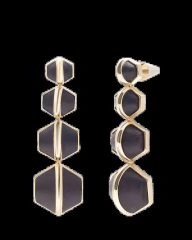 EDDIE BORGO Inlaid Honeycomb Drop Earrings | Thumbnail 2 EDDIE BORGO Inlaid Honeycomb Drop Earrings | Thumbnail 2