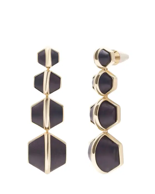 EDDIE BORGO Inlaid Honeycomb Drop Earrings