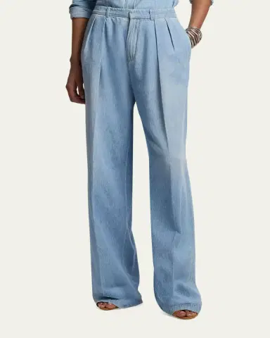 Ralph Lauren Collection Livie Cotton Denim Pants | Thumbnail 4