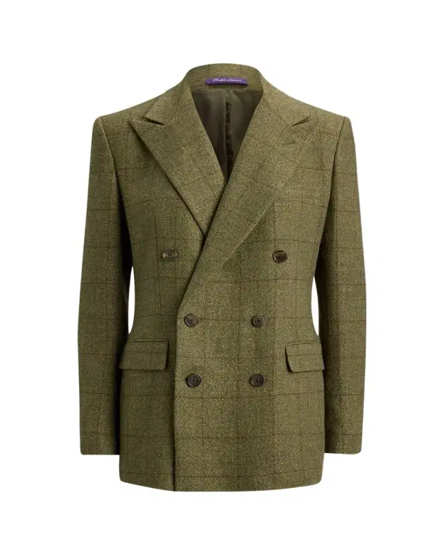 Ralph Lauren Ramona Windowpane Tweed Jacket
