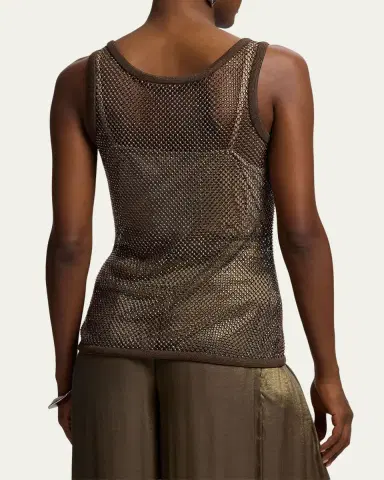 Ralph Lauren Collection Melony Embellished Mesh Tank Top | Thumbnail 3