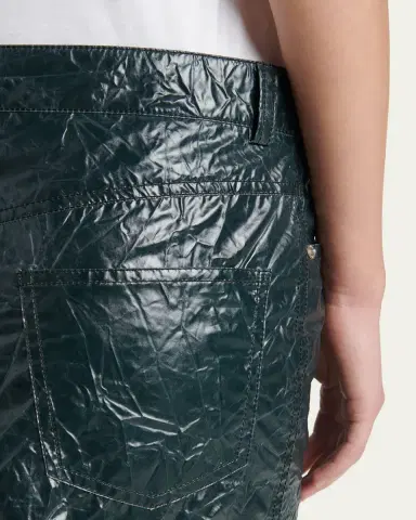 Marni Crinkled Faux-Leather Knee-Length Skirt | Thumbnail 5