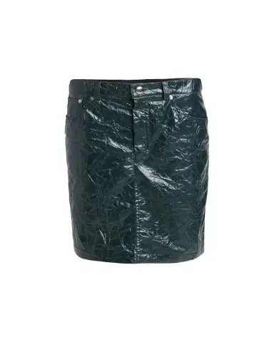 Marni Crinkled Faux-Leather Knee-Length Skirt | Thumbnail 1