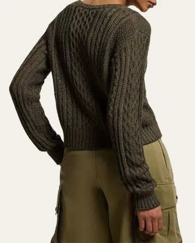 Ralph Lauren Collection Cable-Knit Silk-Cashmere Sweater | Thumbnail 3