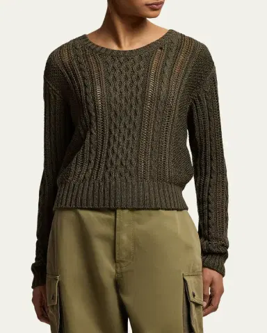 Ralph Lauren Collection Cable-Knit Silk-Cashmere Sweater | Thumbnail 4