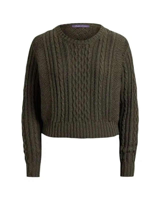 Ralph Lauren Cable-Knit Silk-Cashmere Sweater