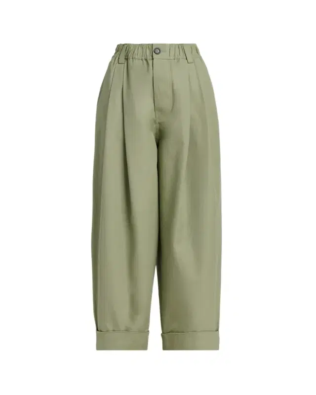Marni Pleated Canvas Wide-Leg Pants